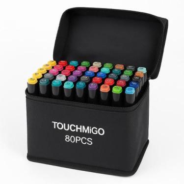 Imagem de Kit Canetas Coloridas Ponta Dupla 80 cores - Touch - Pop Mart