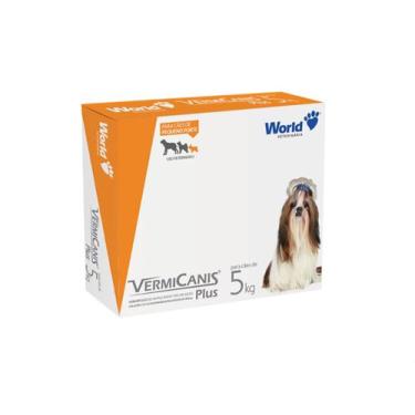 Imagem de Vermifugo P/ Cães 5kg Vermicanis Plus 400mg World 04 Comp