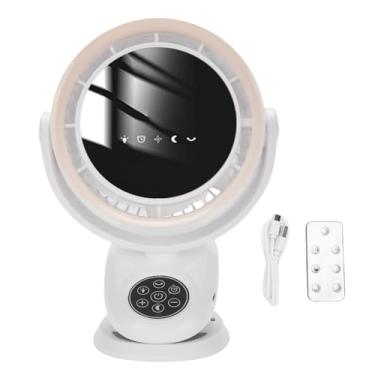 Imagem de HEEPDD Ventilador Oscilante Recarregável, 5 Velocidades, Controle Remoto, Display LED, Bateria 4000mAh, Com Timer e Luz Noturna, Para Escritório e Quarto