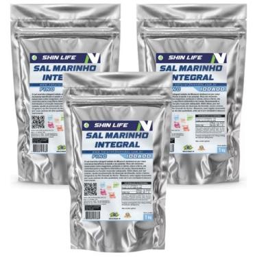 Imagem de Sal Integral Moido Fino Iodado 3kg 100% Integral de Mossoro - Cimsal