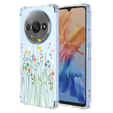 Imagem de RRXSYXL Capa para Xiaomi Poco C61, Capa Redmi A3 4G com estampa floral transparente, capa macia à prova de choque para Xiaomi Poco C61, Redmi A3 4G, flores silvestres