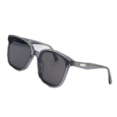 Imagem de Óculos de sol gentil design coreano feminino masculino para acetato Jackie UV400 óculos de sol olho de gato com capa original, Cinza