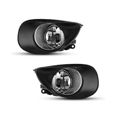 Imagem de AUTOWIKI Serve para Toyota Yaris 2007-2008 2/3 porta escotilha traseira para-choque dianteiro OEM substituição farol de neblina par com interruptor e chicote de fiação