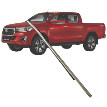 Imagem de Pestana Vidro Dianteiro Cromada Compatível com Hilux 2016 a 2024 – Variações (DIANTEIRO ESQUERDO, PADRÃO)
