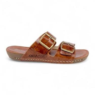 Imagem de Sandália Rasteira Andacco Flatform Goa em Couro-Feminino