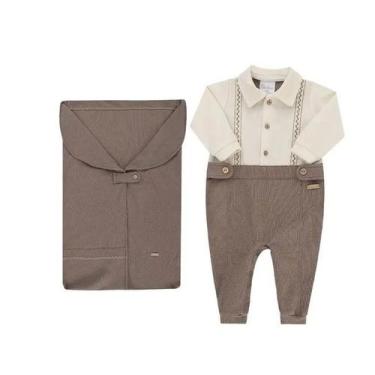 Imagem de Kit Saída Maternidade Bebê Menino Plush Luxo Paraiso 17739 - Paraíso, 