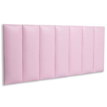 Imagem de Cabeceira Modulada Adesiva Estofada Casal - Kit 7 Placas