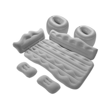 Imagem de Generic Colchão inflável para cama de ar de carro, colchão de acampamento suv, multifuncional, 51x28,7 polegadas, com bomba de ar universal para viagem em, Cinza