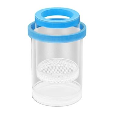 Imagem de MotiveTech Caixa de Reprodução de Aquário para Isolamento de Peixes com Orifícios de Alimentação para Alevinos de Guppy E Peixes-palhaço, Azul