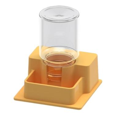 Imagem de IEUDNS Alimentador de répteis, acessórios de alimentação com garrafa, decoração de habitat, bebedouro para répteis, prato de água para tartarugas, lagartos, Amarelo