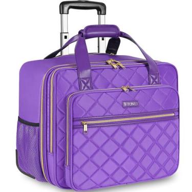 Imagem de Maleta rolante Ytonet para mulheres, laptop de 17,3 polegadas, resiste