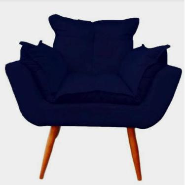 Imagem de Poltrona para sala confortavel Opala - Azul marinho. In-9 Decor.