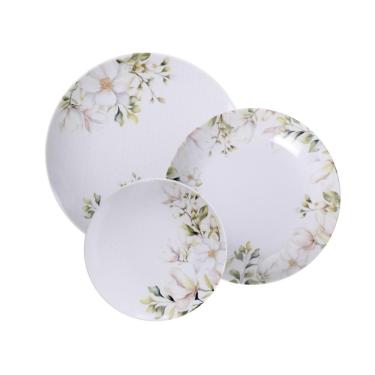 Imagem de Jogo De Pratos Tramontina Magnólia Em Porcelana Decorada 12 Peças