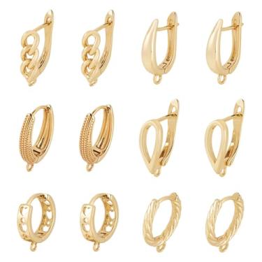 Imagem de Craftdady Brincos de argola, brincos pendentes, ganchos redondos em forma de lágrima, anel aberto, clipe para brinco, bijuteria, makingraftdady, Latão, Sem pedra preciosa