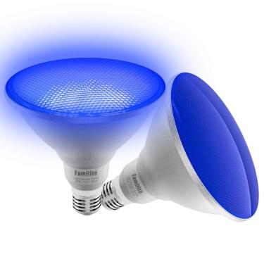 Imagem de Familite Lâmpadas de LED PAR38 do crepúsculo ao amanhecer com sensor de luz liga/desliga automático para segurança de varanda ou iluminação de paisagem, Halloween, Natal, festa, 30W = 100W, IP65