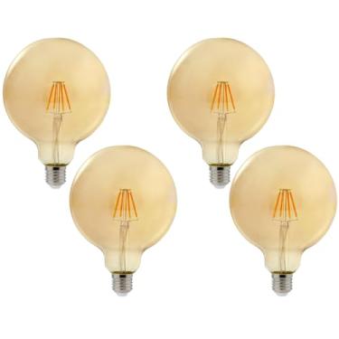 Imagem de Kit 4x Lâmpada Filamento LED Retrô Vintage G125 4W E27 2200K Bivolt