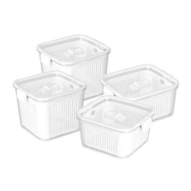 Imagem de Conjunto Hermético Para Cozinha 4 Potes Com Trava Multiuso Designer Mo