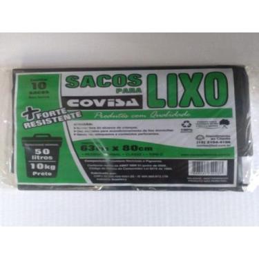 Imagem de Kit c/30 Sacos para lixo Covisa 50lts reforçado.