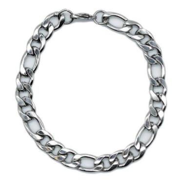 Imagem de Pulseira Bracelete Masculina Aço Inox Prata 3x1 - Papillon Semi Jóias