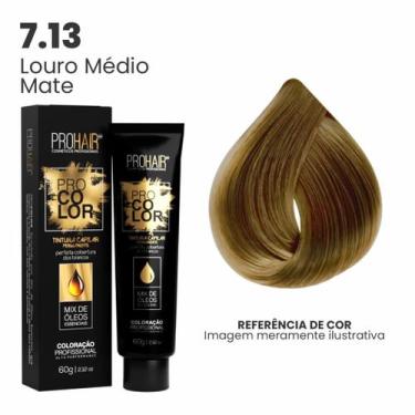 Imagem de Coloração Profissional 60g Pro Color - PROHAIR, 7.13 Louro Médio Mate