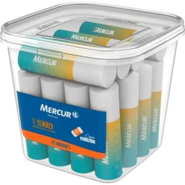 Imagem de Borracha Branca TR Cilindra Pote com 24 - Mercur