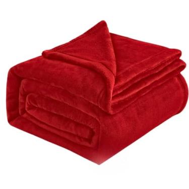 Imagem de Manta Casal Microfibra 2,00x1,80Mt Lisa (Vermelho)