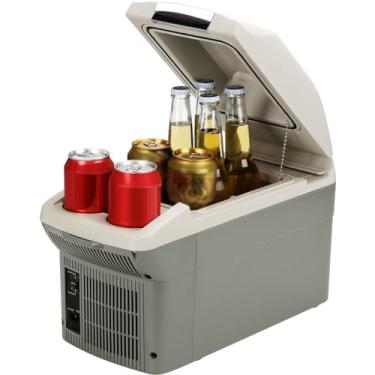 Imagem de ICEROVER 12V Car Refrigerator Cooler/Warmer 8 Quart (9L) 40℉~140℉,12 Volt DC &110V AC, Electric Fridge Portable Compact Camping Cooler Thermoelectric 12V Small Fridge for Car, RV, Camping (Grey)