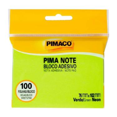 Imagem de Adesivo Verde Neon 76x102mm 100 fls 970828 Pimaco