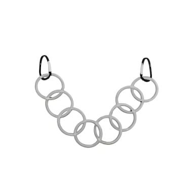 Imagem de Corrente de argola de escalada de cobra para bola Python Playground Brinquedos de escalada para milho Snake Enriquecimento Brinquedos Pequena Serpente Selva Ginásio Branco