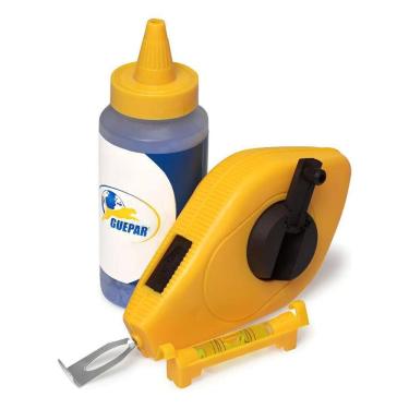 Imagem de 2X Kit Giz De Linha 15 Metros Pedreiro Gesseiro Marcação Niv