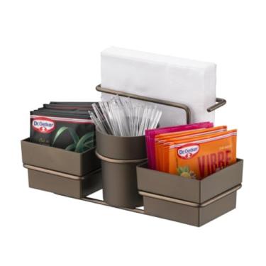 Imagem de Suporte Porta Sachês Guardanapos Mexedor Açucar Chá Cor Café - 1224CF Future