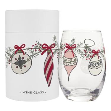 Imagem de Santa Barbara Design Studio Taça de vinho para presente de Natal sem haste em caixa de presente, 500 ml, ornamentos