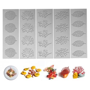 Imagem de Pacote com 5 tapetes de impressão de fondant para fondant, conjunto de moldes de argila, chantilly, decoração de bolo, moldes de fondant, para festas de aniversário, chás de bebê, decoração de bolos