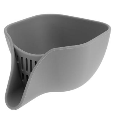 Imagem de Cesta de drenagem de silicone multifuncional com bico, escorredor para cozinha, coador de cozinha para alimentos, tigela de escorredor para lavar salada de frutas e legumes, pode ser lavada na
