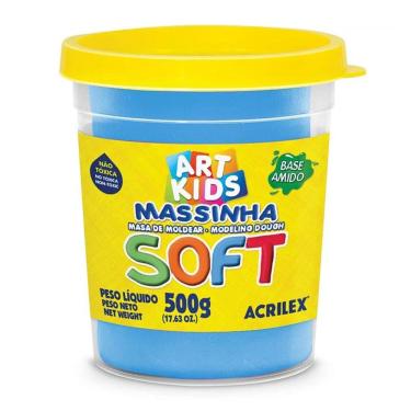 Imagem de Massa de modelar Soft 500g Azul 109 Acrilex