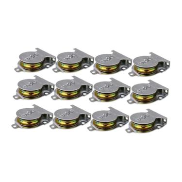 Imagem de Fenteer 12 peças de polias simples para montagem em teto e parede, de polias pequeno para elevação e manuseio de cordas, de cabo de metal, 8.5 Cm X 6.5 Cm X 2