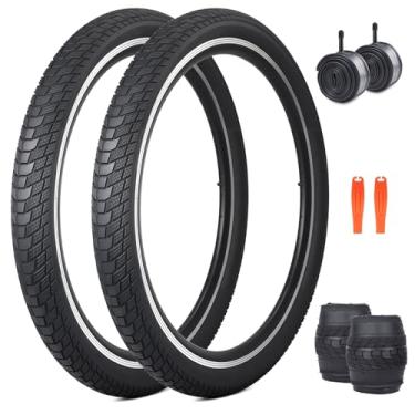 Imagem de MEGHNA Conjunto de pneus Cruiser Bike 69.8 cm Mountain Bike 69.8 cm x 6.1 cm (60-584) Pneu de substituição dobrável antiderrapante para todo terreno para bicicleta Cruiser Bike Mountain Bike Hybrid