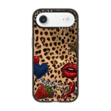 Imagem de CASETiFY Capa Impact para iPhone Air [fina/compatível com Magsafe/2,5 m. Proteção contra quedas de grau militar 4X] - Cheetah remendada - Preto transparente