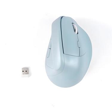 Imagem de Mouse vertical ergonômico sem fio - cliques silenciosos, aderência confortável e alívio do túnel do carpo - ideal para trabalho de escritório, uso doméstico e compatibilidade com vários dispositivos