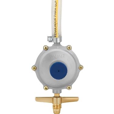 Imagem de Regulador de Gás Baixa Pressão Vazão 2Kg/H com Mangueira de 80cm - 906P1M - PAPAIZ