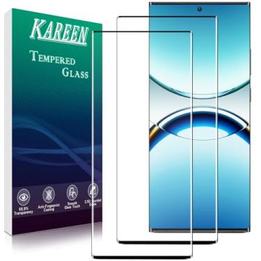 Imagem de KAREEN Pacote com 2 protetores de tela para Samsung Galaxy Note 20 filme de vidro ultra temperado, cobertura total 3D, dureza 9H, antiarranhões, compatível com capas