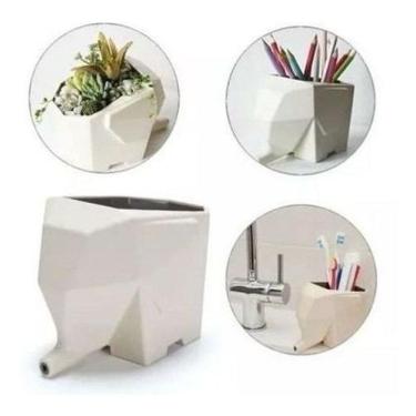 Imagem de Escorredor De Talheres Elefante Porta Escovas Vaso Casa