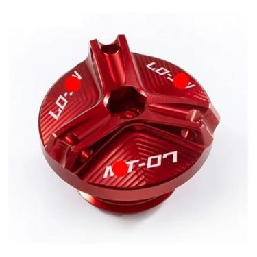 Imagem de Compatível com MT07 MT 07 Mt-07 FZ07 2015-2022 2023 2024 Acessórios Tampa do reservatório de fluido de freio dianteiro traseiro tampas de válvula de enchimento de óleo (uma tampa de enchimento