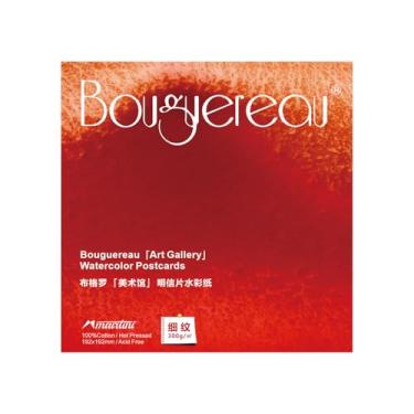 Imagem de Mairtini Bouguereau Série de galeria de arte artística 100% algodão cartão postal aquarela folha única 300 g 20 folhas 192 x 192 mm (prensado a quente)