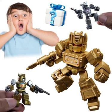 Imagem de Boneco Transformers Defender Bumblebee Autobots Decepticons Figuras de Ação Blocos de Montar Coleção Miniatura Brinquedo Educativo Colecionável Presente Colecionador Natal Dia das Crianças