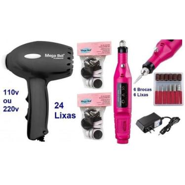 Imagem de Pedicuro Elétrico Compact Esfoliador para os Pés Preto + 24 Lixas + Li