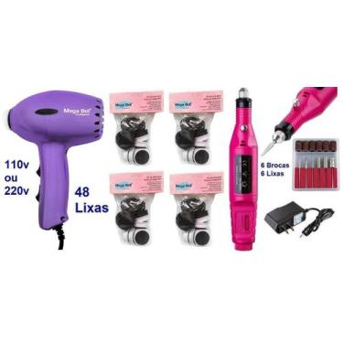 Imagem de Pedicuro Elétrico Compact Esfoliador para os Pés Lilás + 48 Lixas + Li
