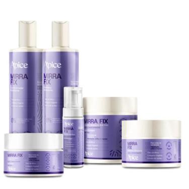 Imagem de Kit Shamp, Cond, Ativ, Gelatina, Másc. E Mousse Mirra Fix - apice