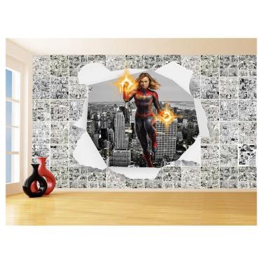 Imagem de Papel De Parede 3D Heróis Página Quadrinhos Hq 3,5M Nhma229