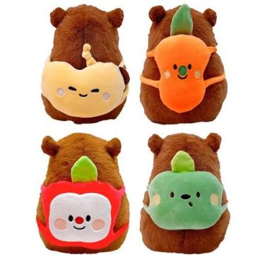 Imagem de Pelucia Capivara C/Mochilinha de Fruta 40CM Sortido CAA0123 - CAA TOYS